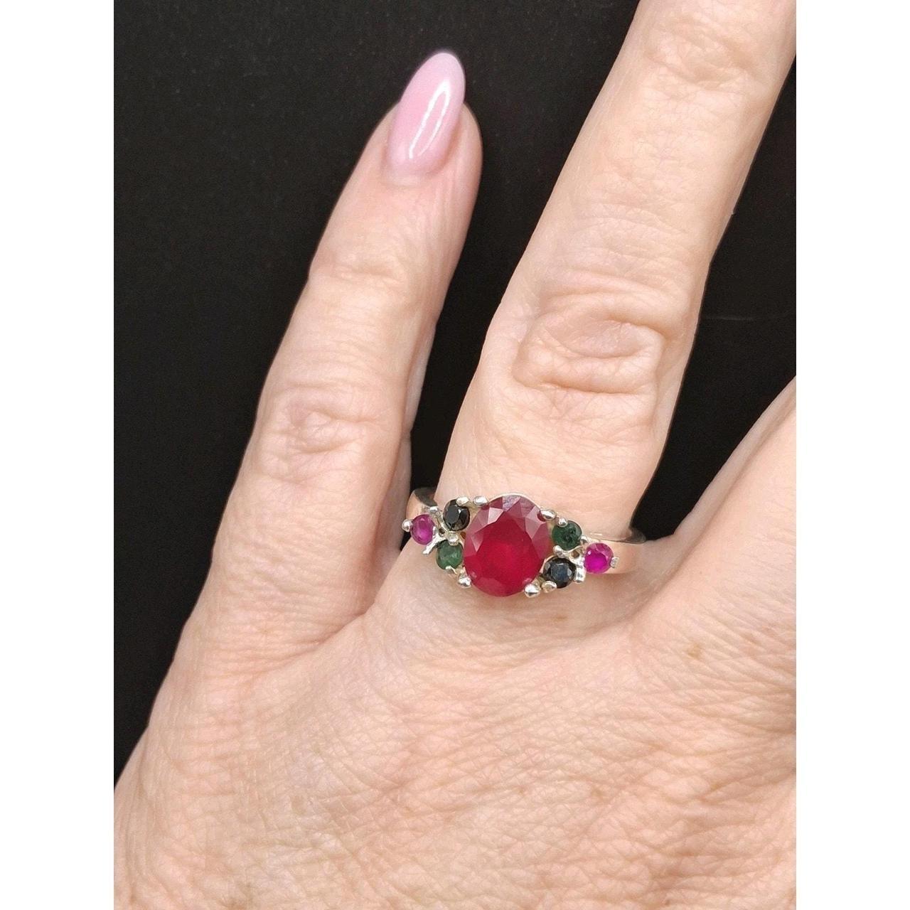 Handmade Women's Ring - Multi/Silver – This Ruby,… - image 5