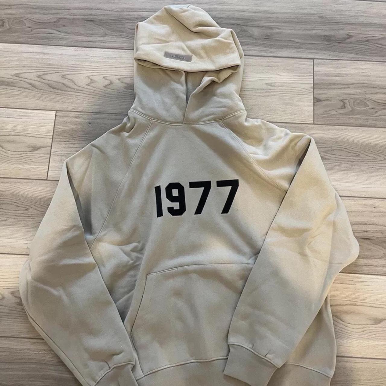1977 Essentials Hoodie “Wheat/White” Size M (give... - Depop