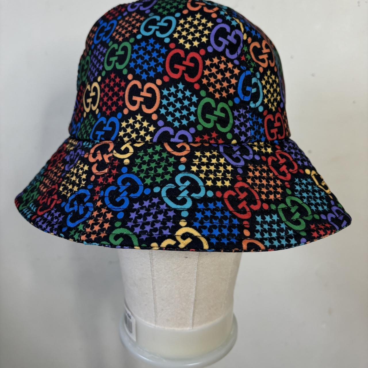 Gucci Rainbow Logo Bucket Hat🌎, #vintage
