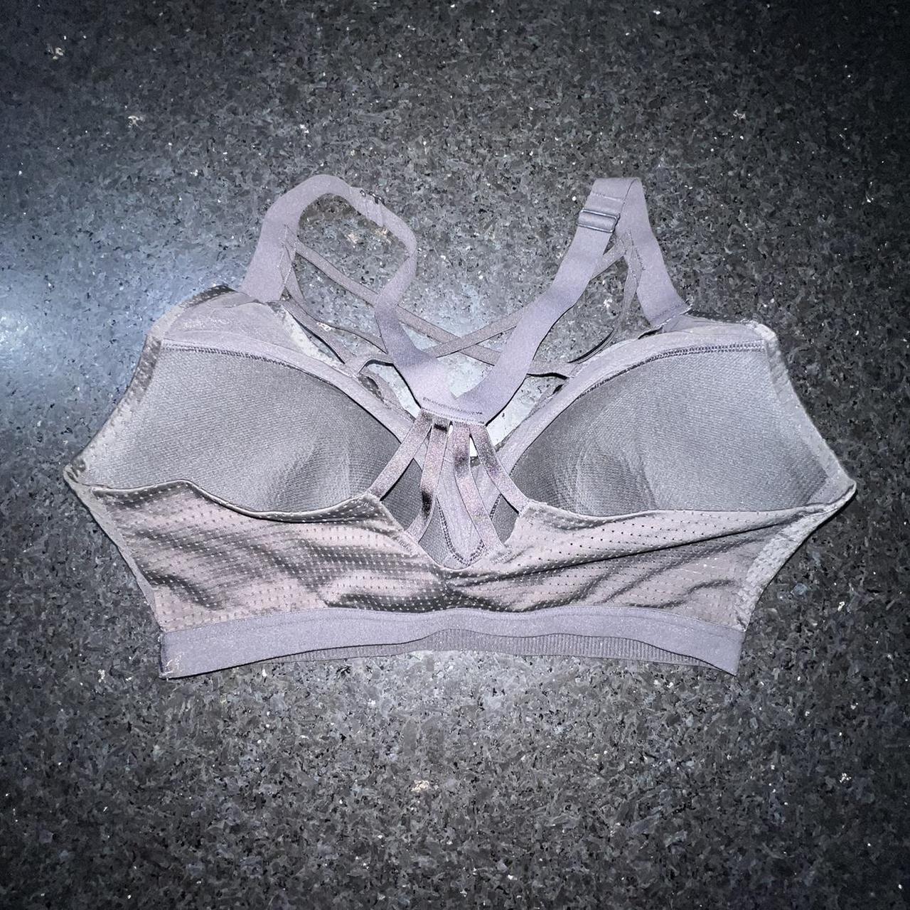 Victoria's Secret VSX sport bra Black mesh strappy - Depop