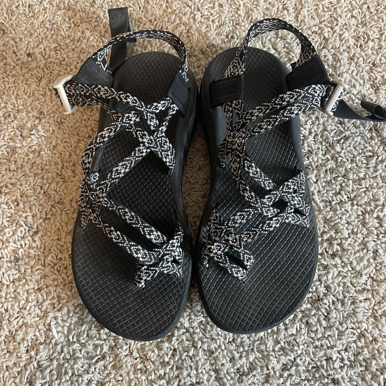 Black and white chacos. Only wore these for one... - Depop