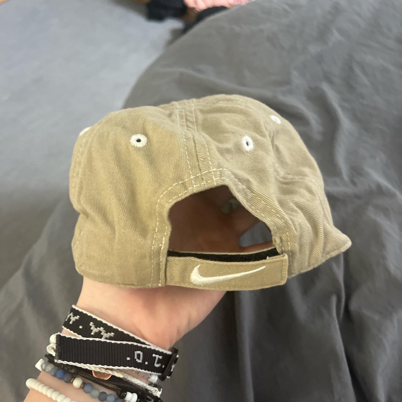 Nike taupe Velcro hat, one size in infant sizing. I... - Depop