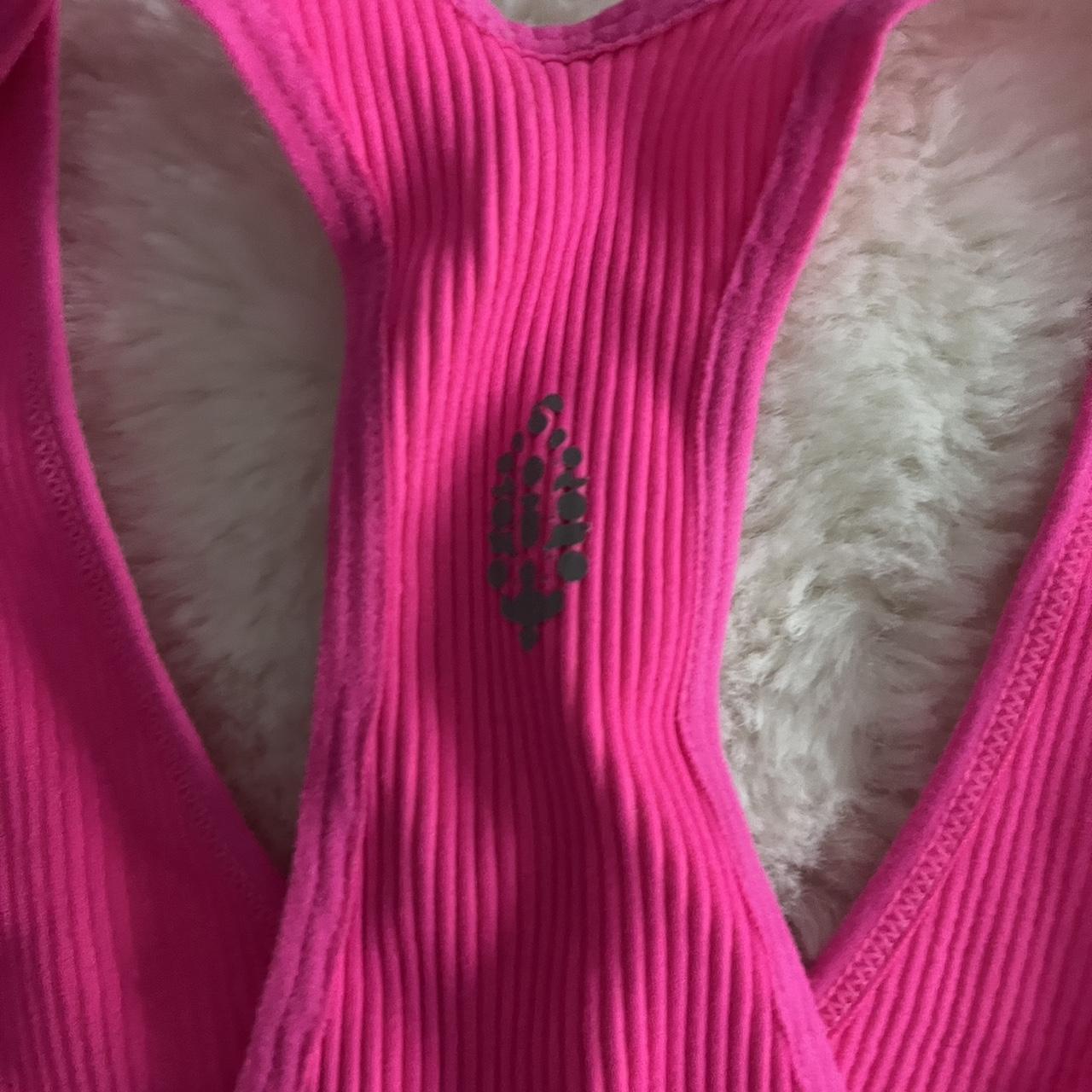 Free People Movement Active Pink Ribbed Evolution - Depop