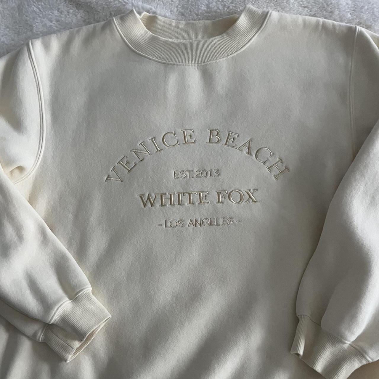 White fox crewneck sweatshirt No longer sold In... - Depop