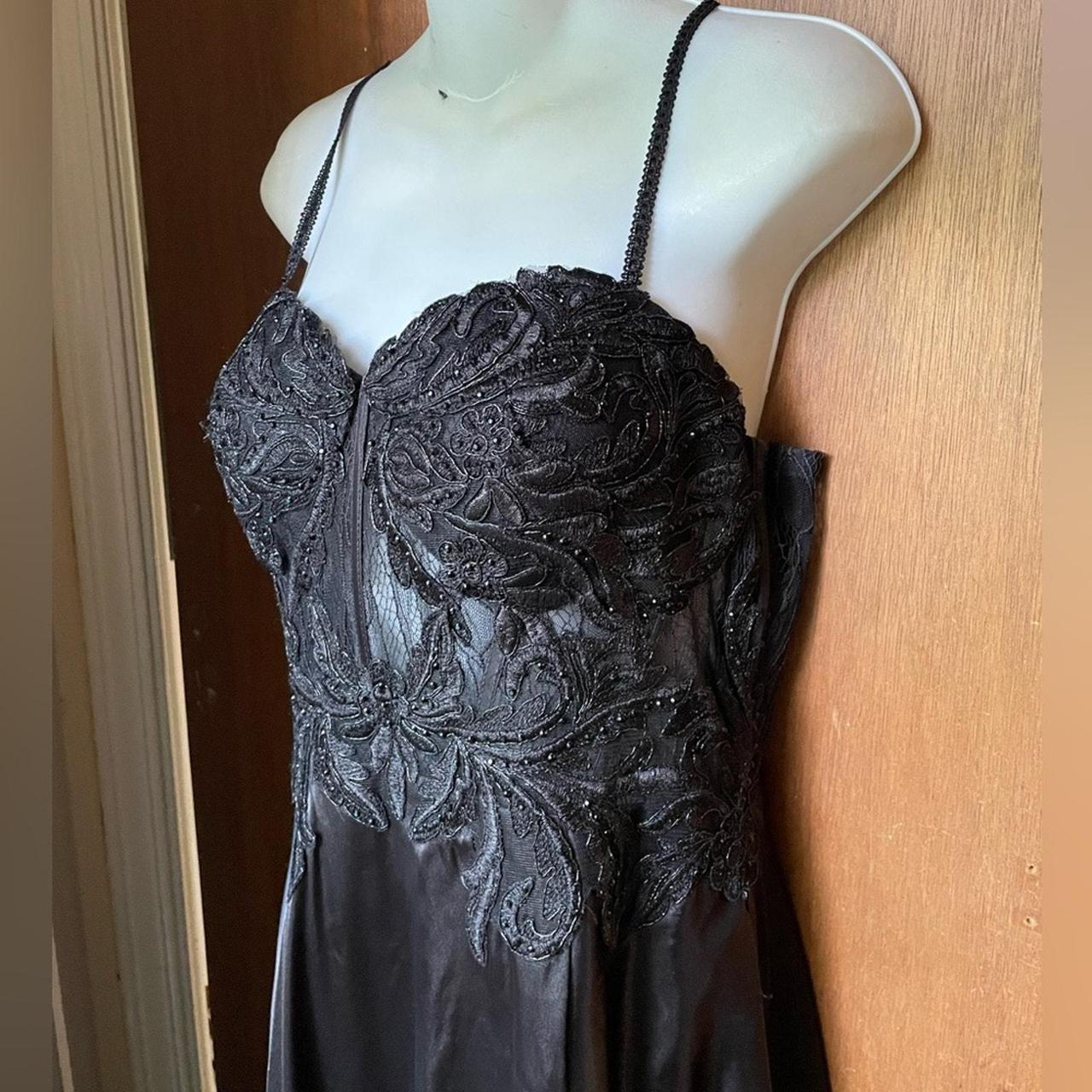 David's bridal black lace dress best sale