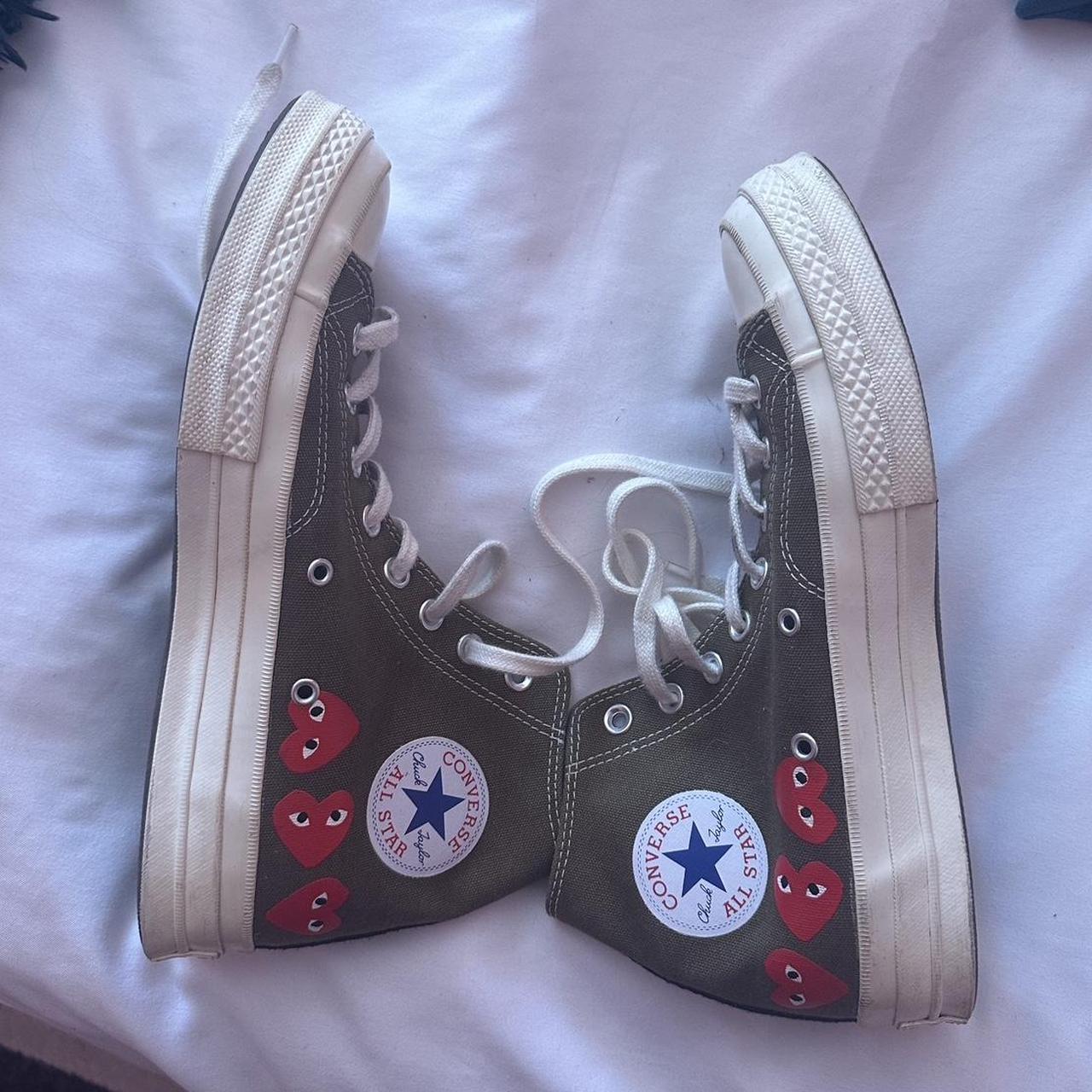 comme de garçons play converse unisex chuck taylor... - Depop