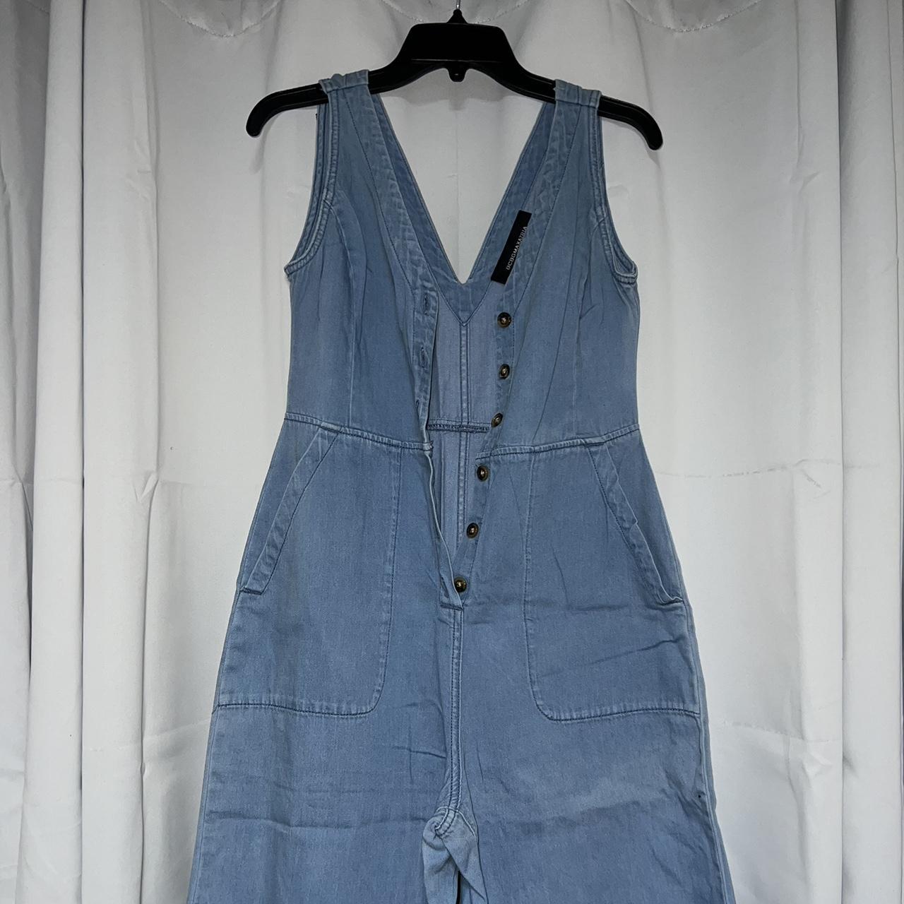 Bcbgmaxazria denim wash overalls size small fits