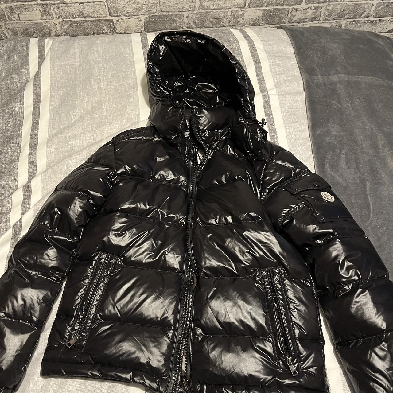 black moncler maya size small. - Depop