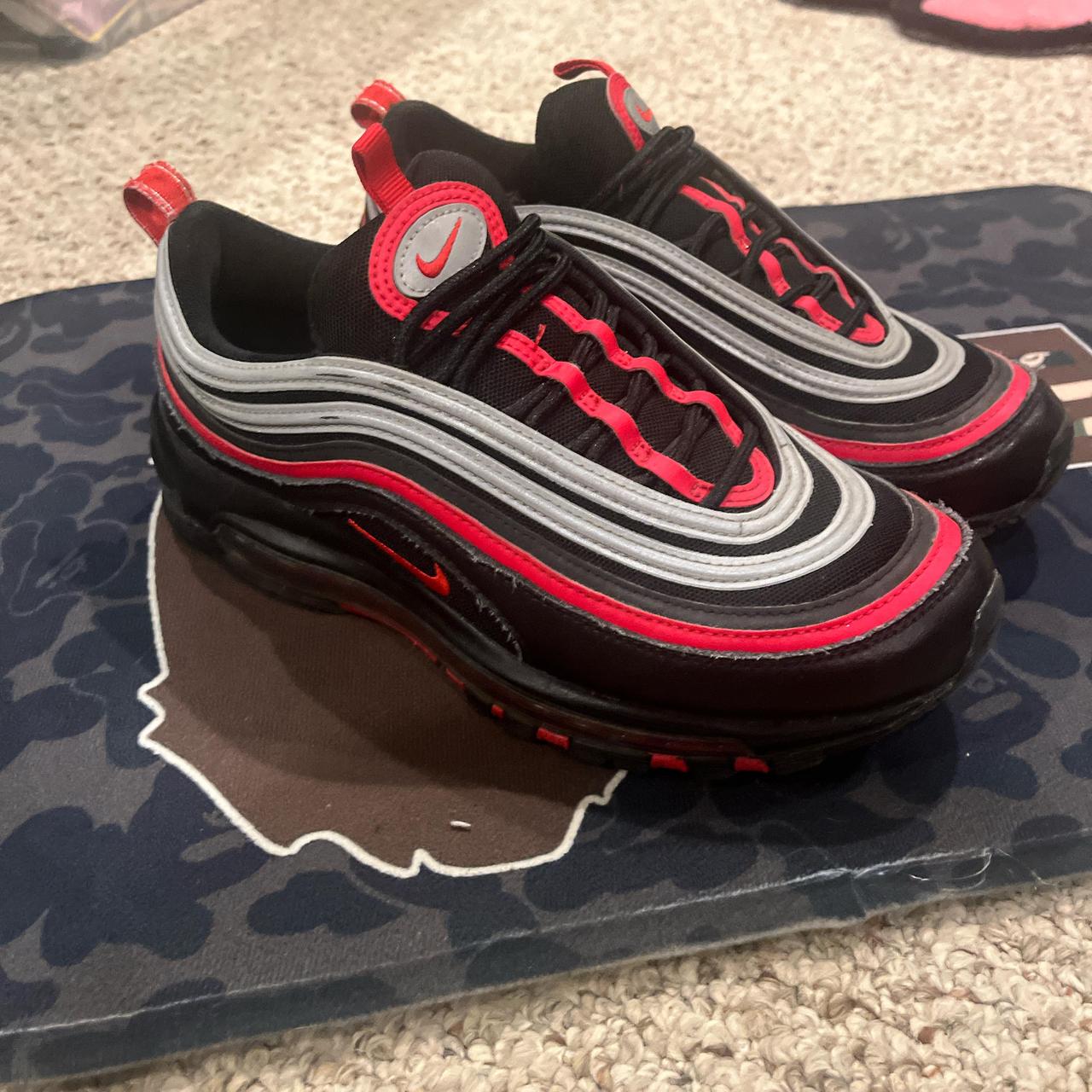 Air max 97 trainers black red shops silver