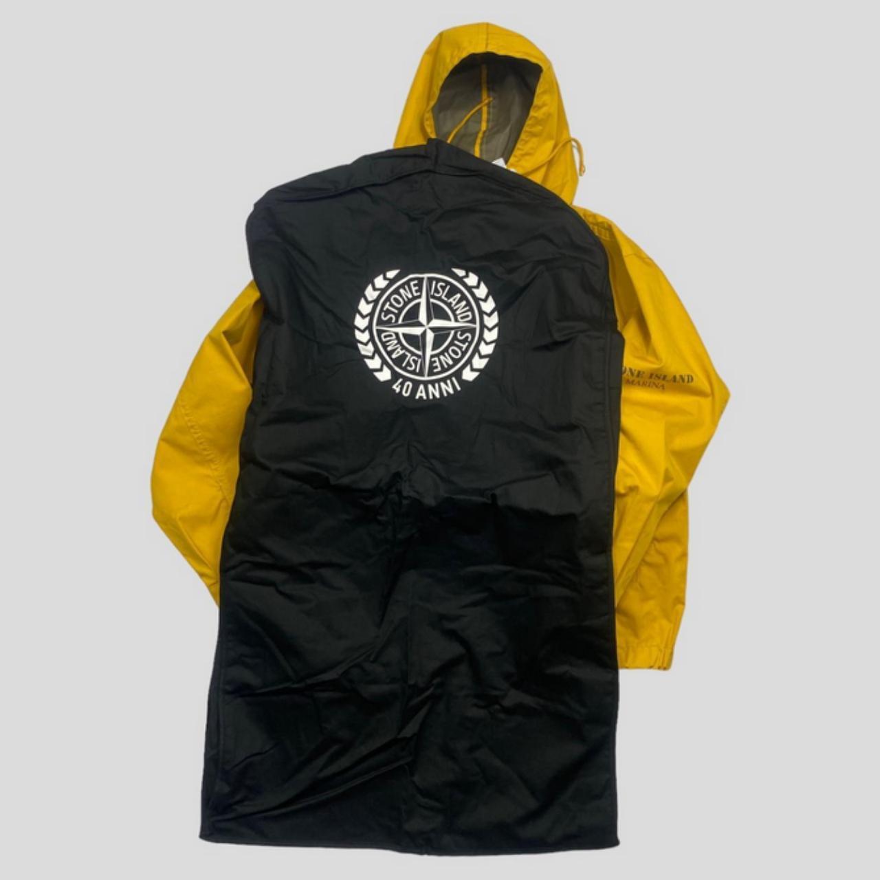 Stone-island men's yellow jacket Stone Island 40th... - Depop