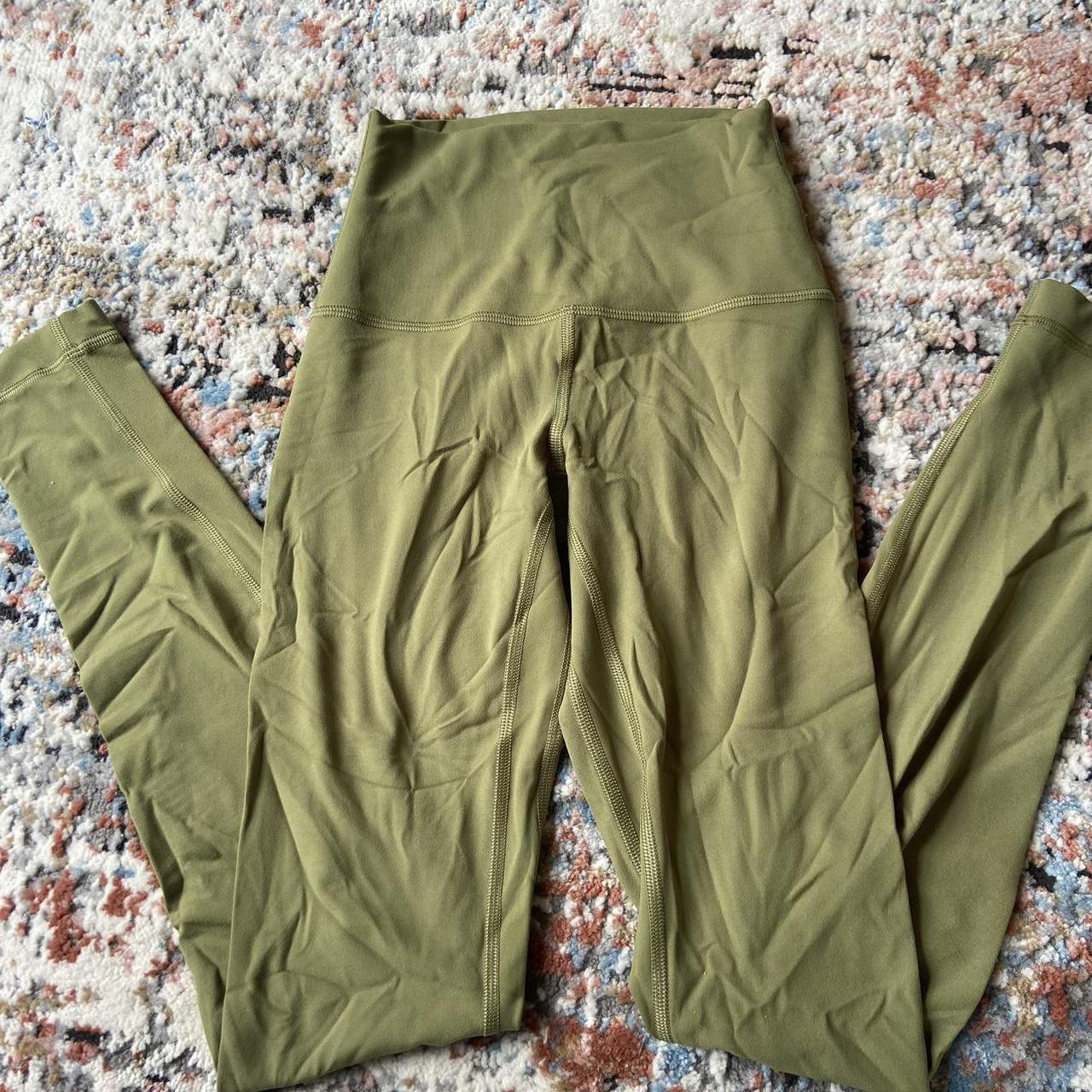olive green lulu align leggings!! - Depop