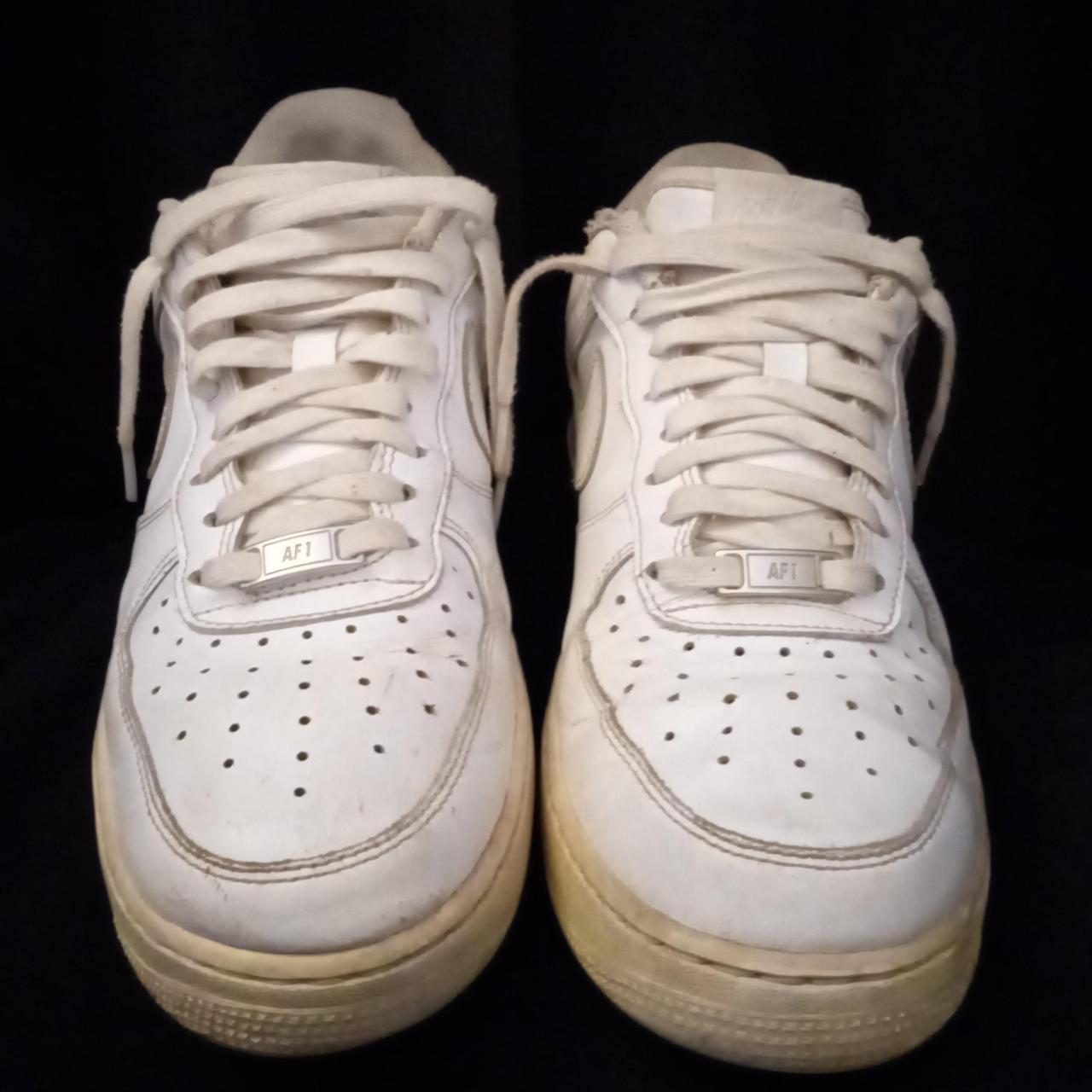 White air force 1 size 9.5 beat #shoes #nike... - Depop