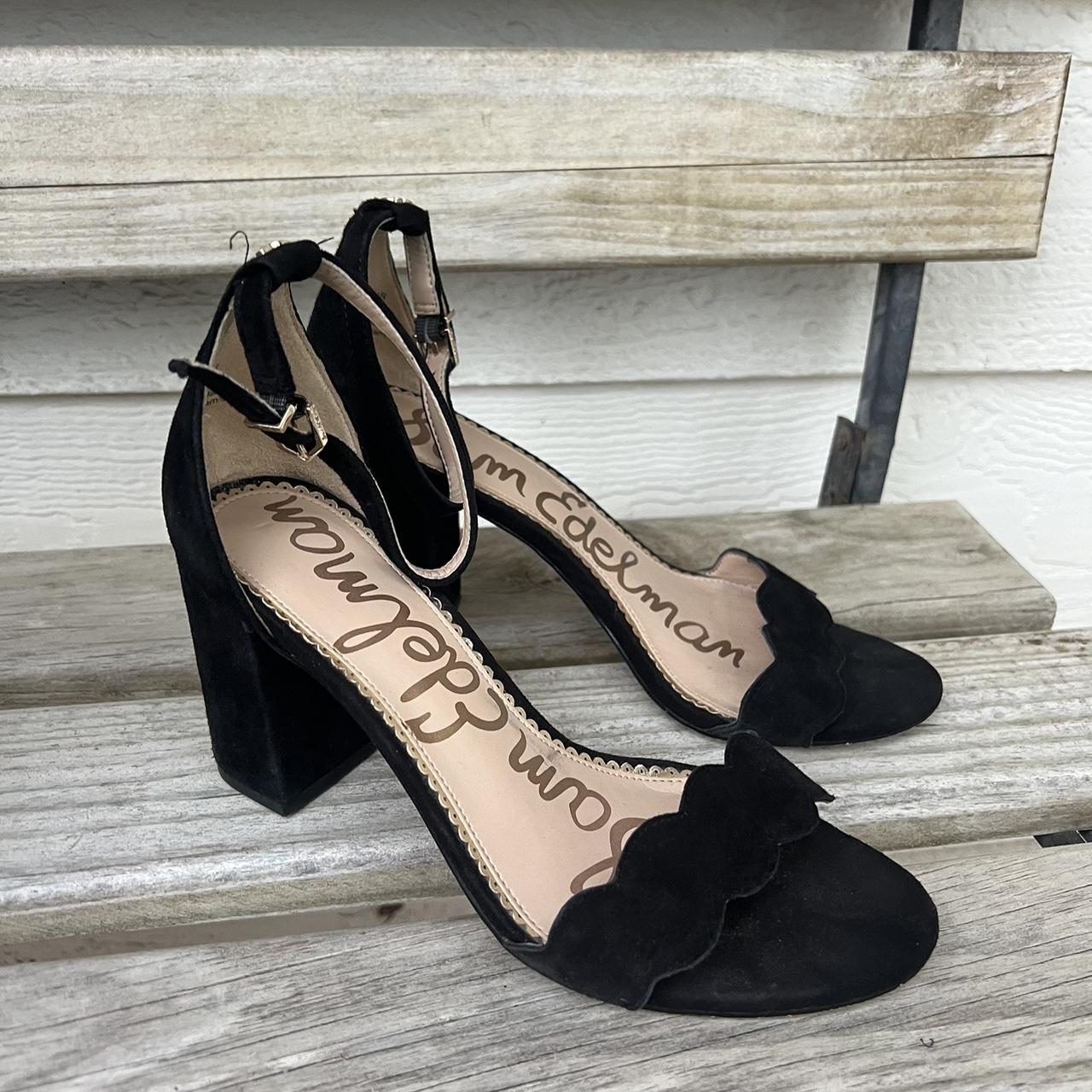 Scalloped best sale block heel