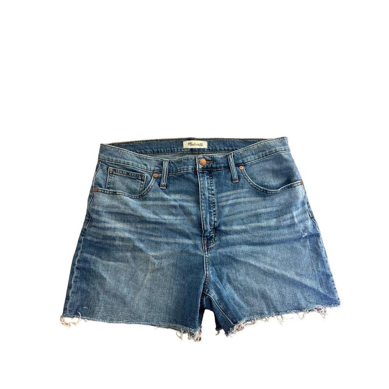 Madewell High Rise Denim Shorts Size 32 Pre-owned... - Depop