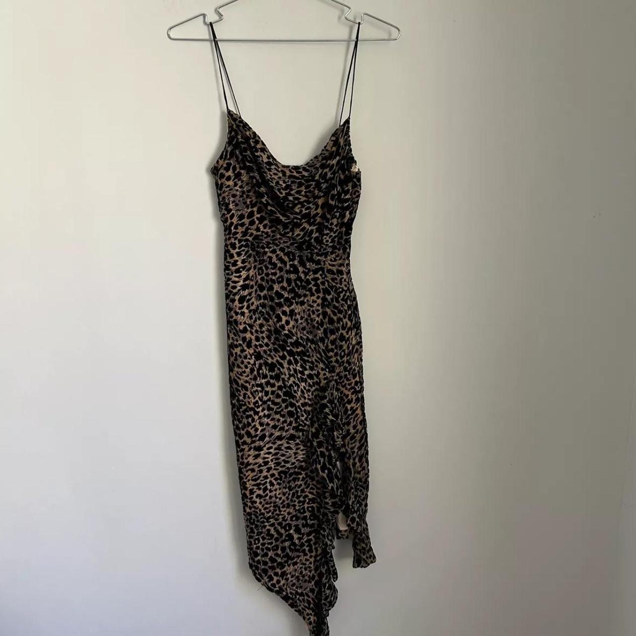 MISHA Collection Emilia Leopard Slip Print Dress. Depop