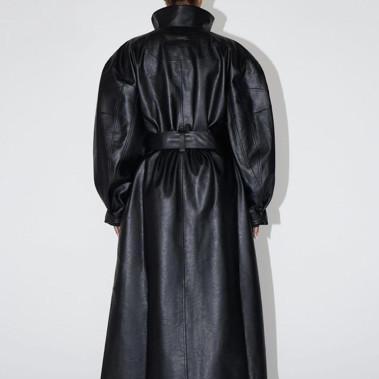Khy- Faux Leather Trench , Size: M , New (never worn)...