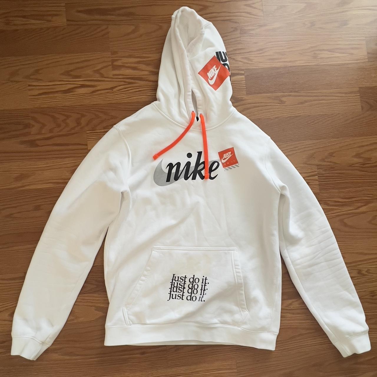 white nike just do it sweatshirt