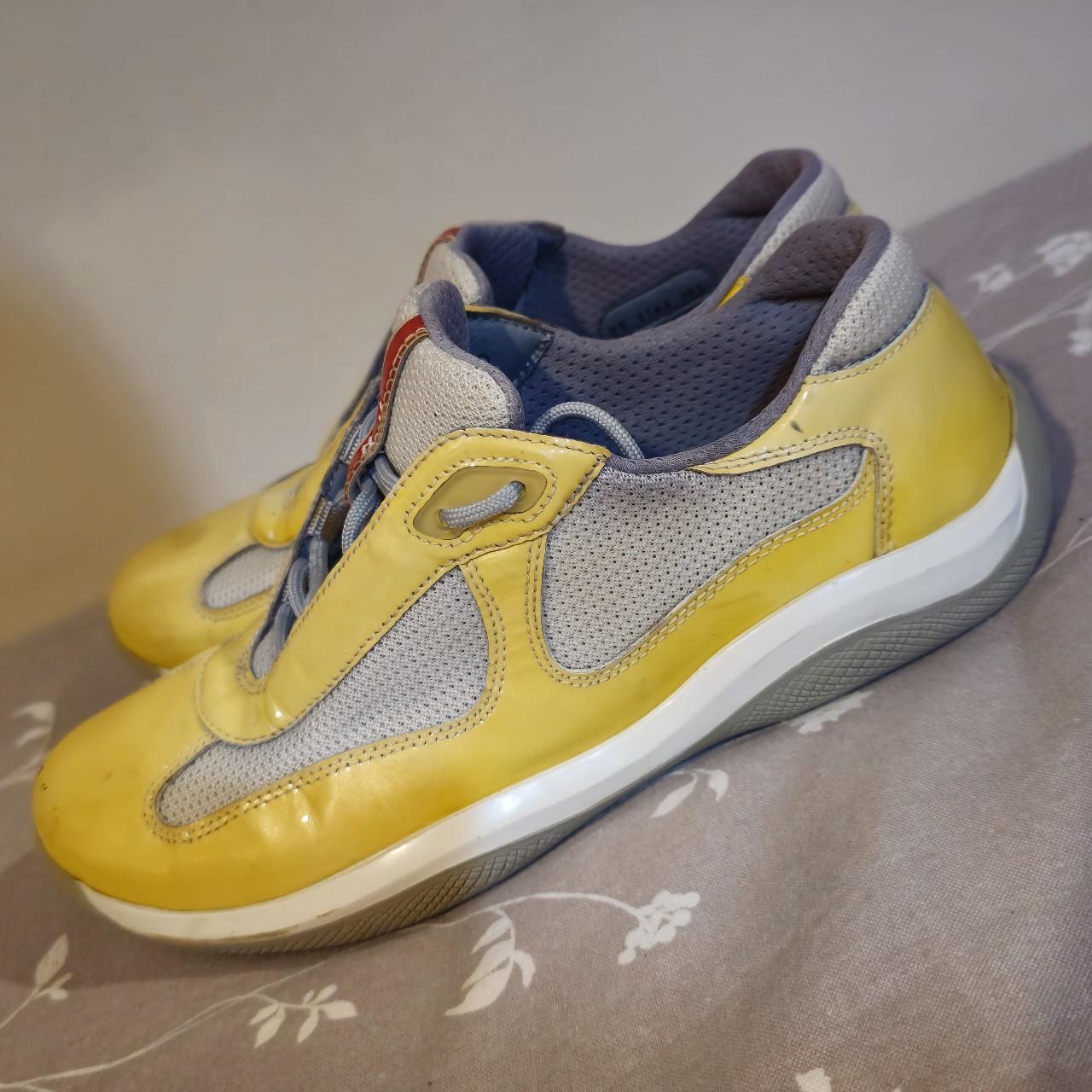 Gold 2024 prada sneakers