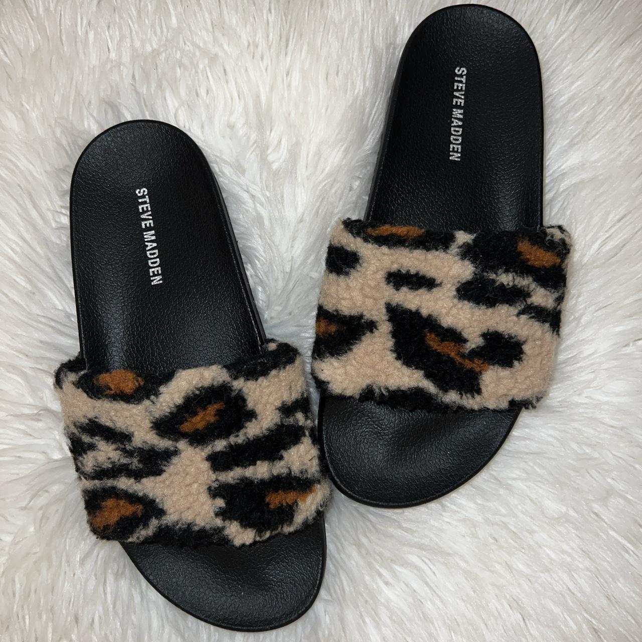 Steve madden cheetah print hot sale slides