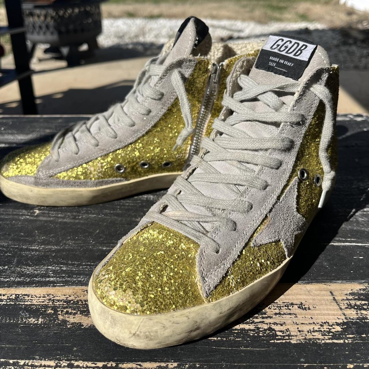 Golden goose hot sale gold glitter sneakers