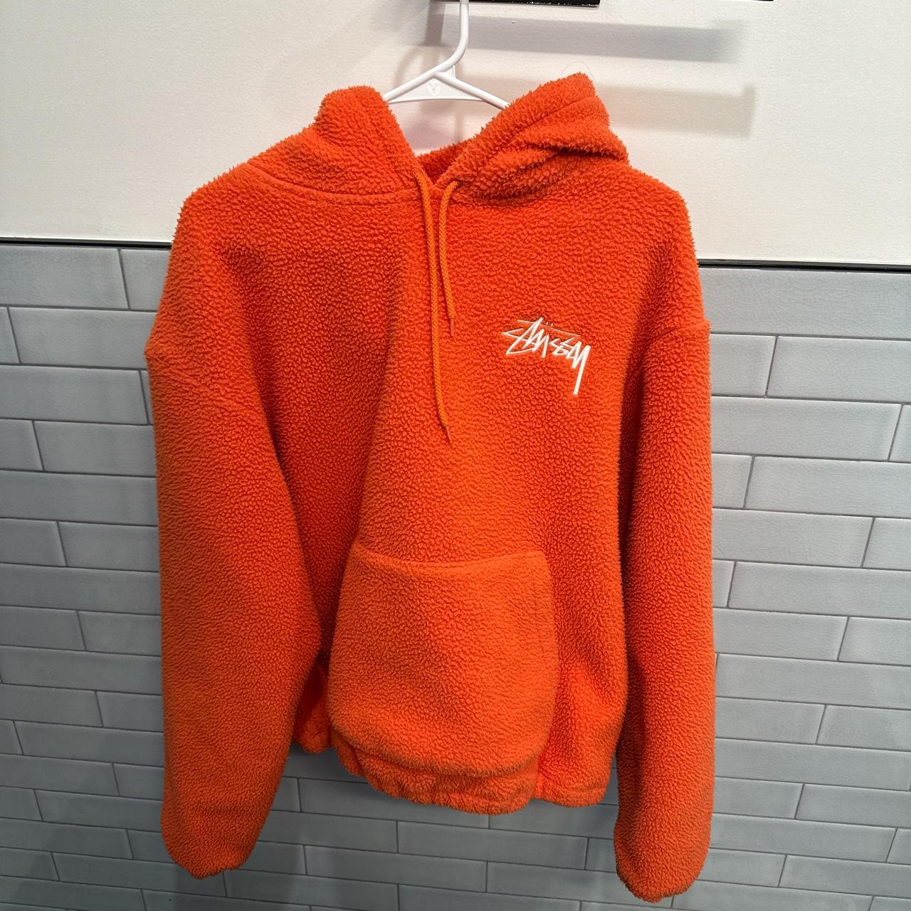 Stussy hot sale orange hoodie