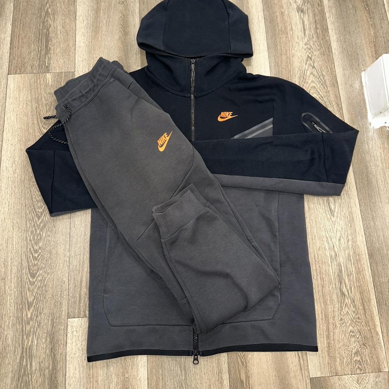 Nike Tech Fleece Orange And Grey Nike Jacket Nike Tech Fleece Full
