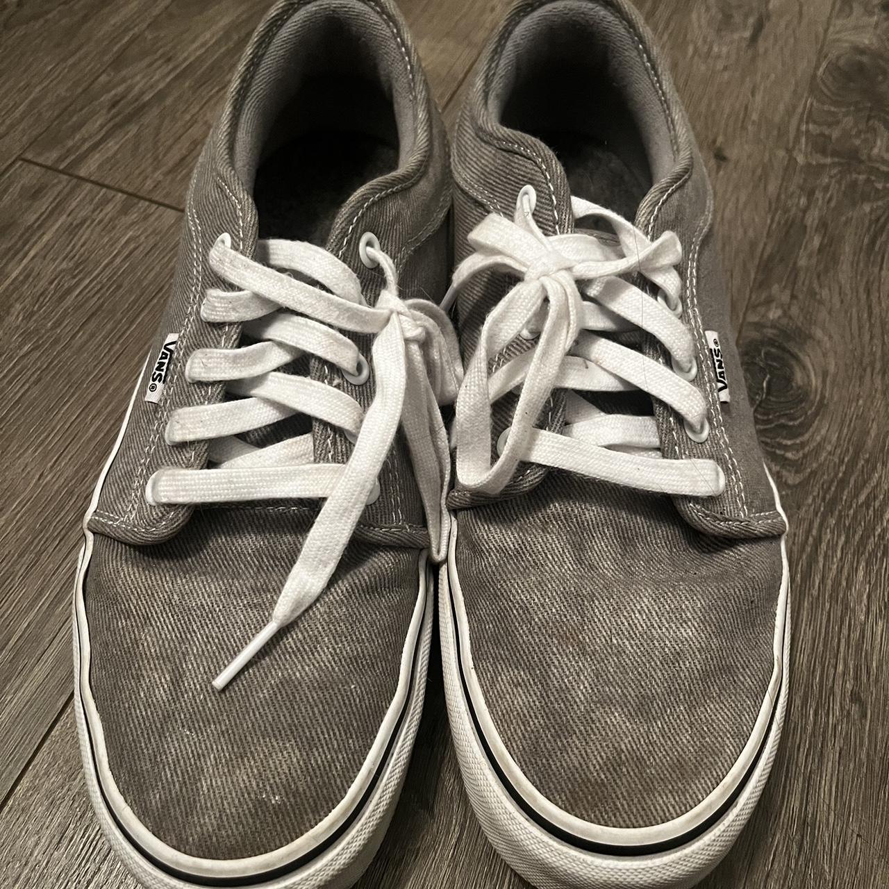 men s grey vans men s size 9 women s size 11 worn once