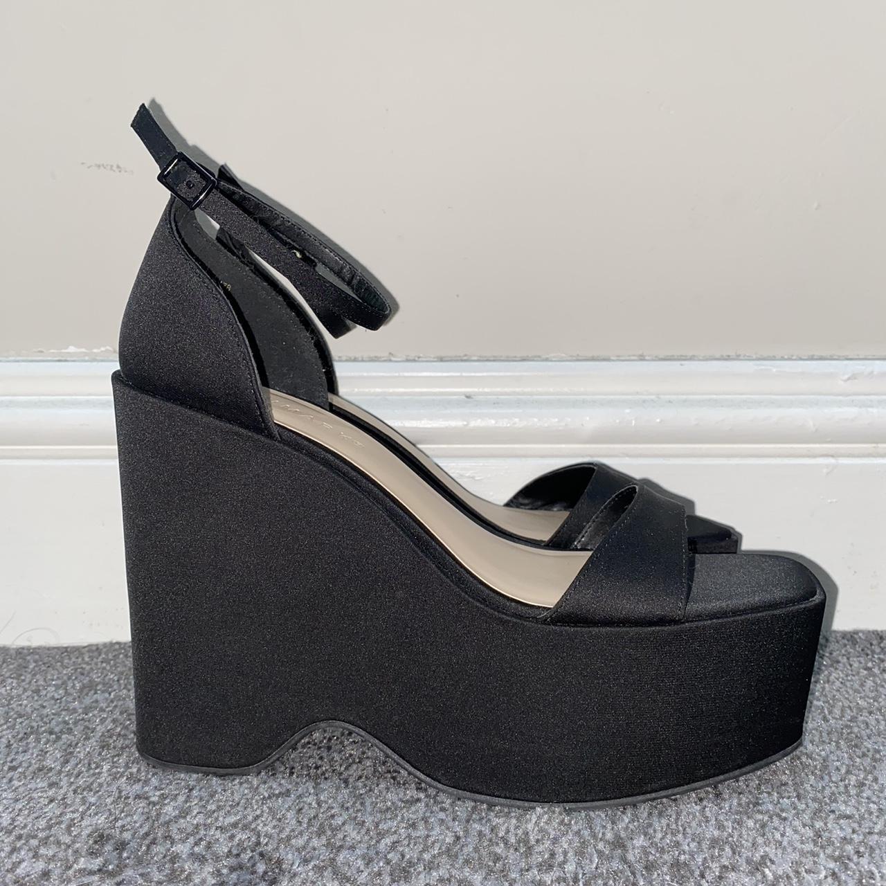 Black Platform Heel. Only ever worn to try on never... - Depop
