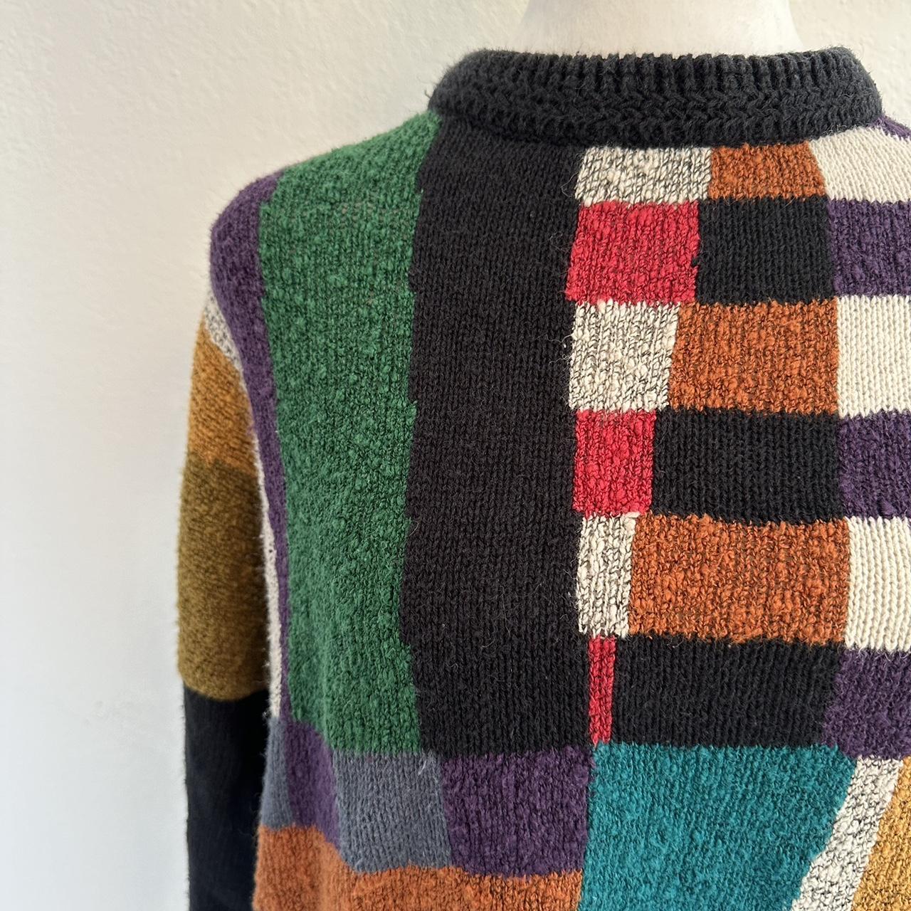 Vintage 80s color block sweater ⭐️ #80s #retro #vintage - Depop