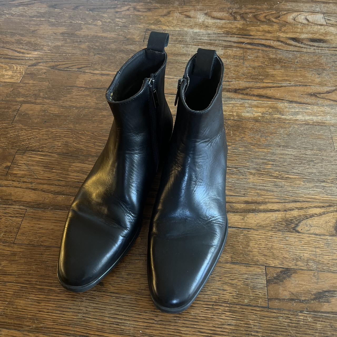bruno magli leather boots made in italy super... - Depop