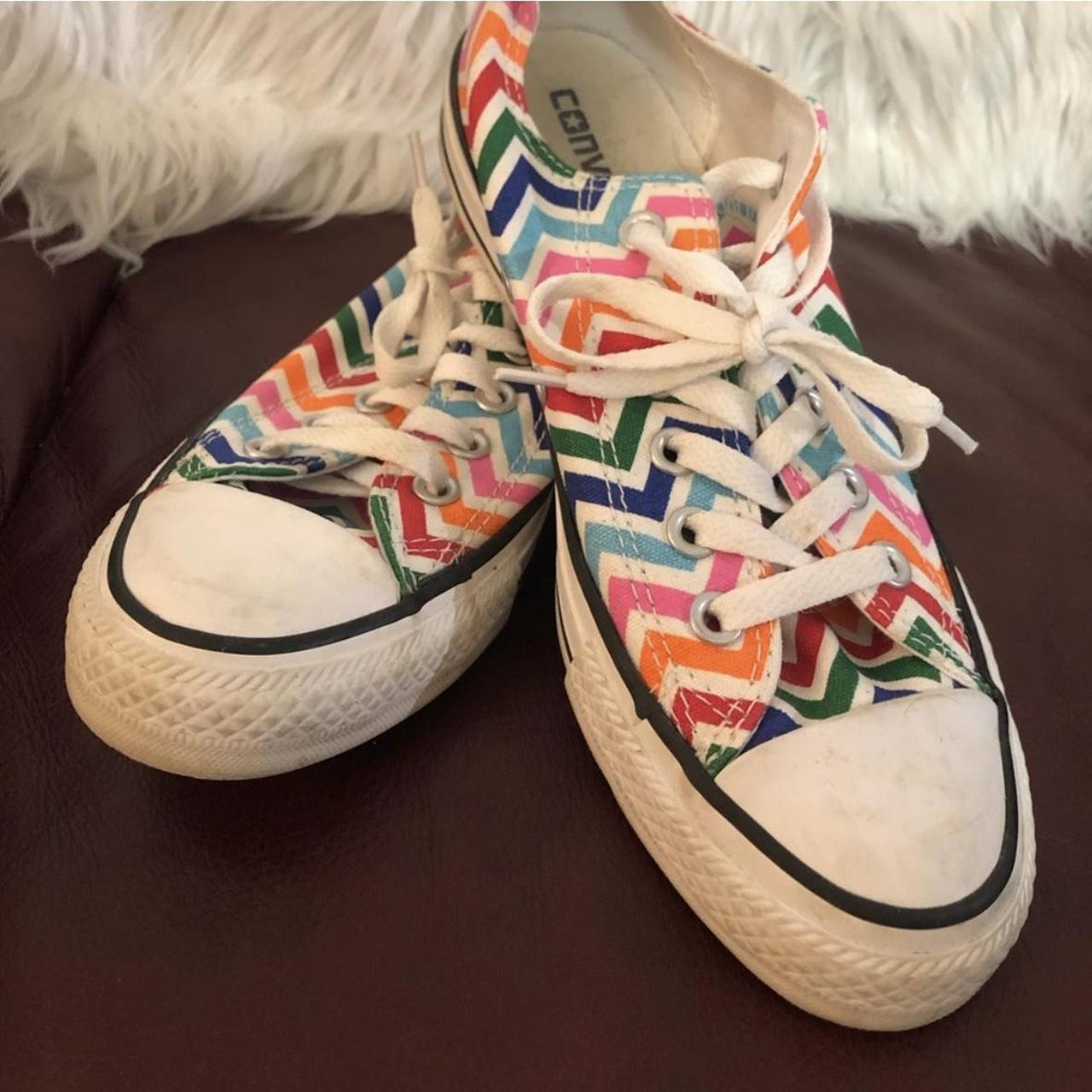 Converse multicolor rainbow sneakers