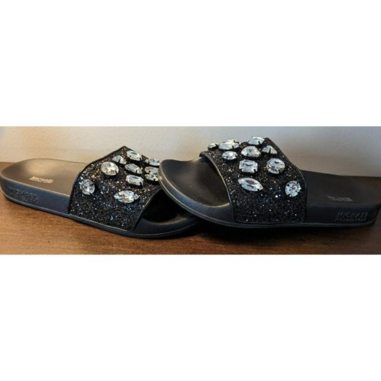 Michael kors deals rhinestone sandals