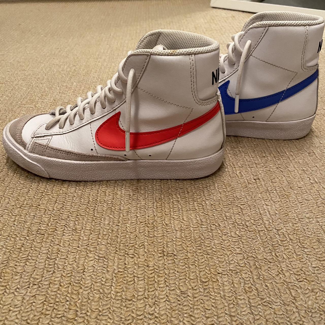 nike blazers high-top trainers red tick on Depop