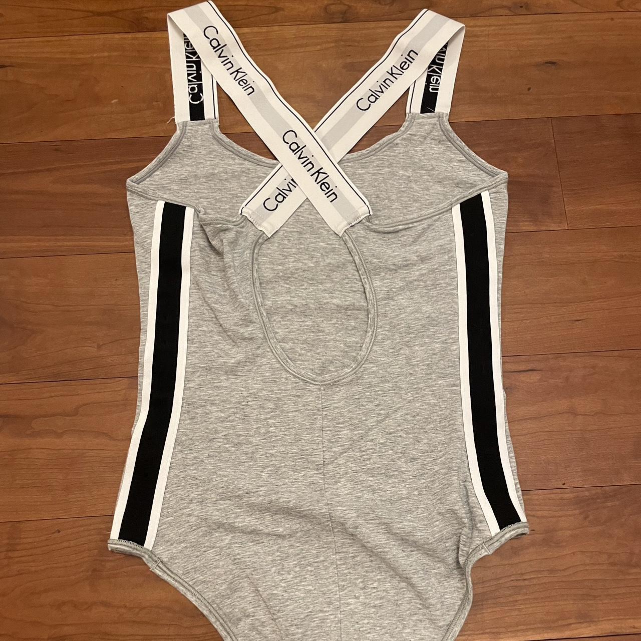 Calvin klein bodysuit grey best sale