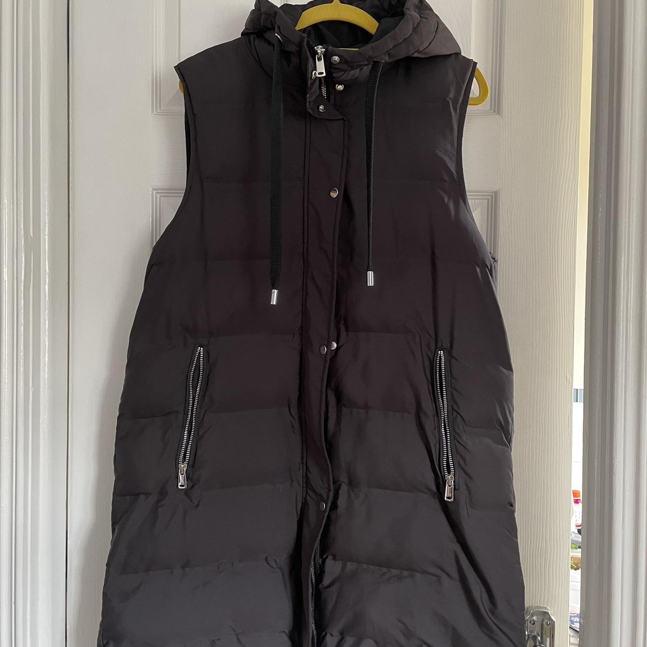 Puffer Vest Zara Puffer Gilet Zara Longline Puffer Vest With Hood And