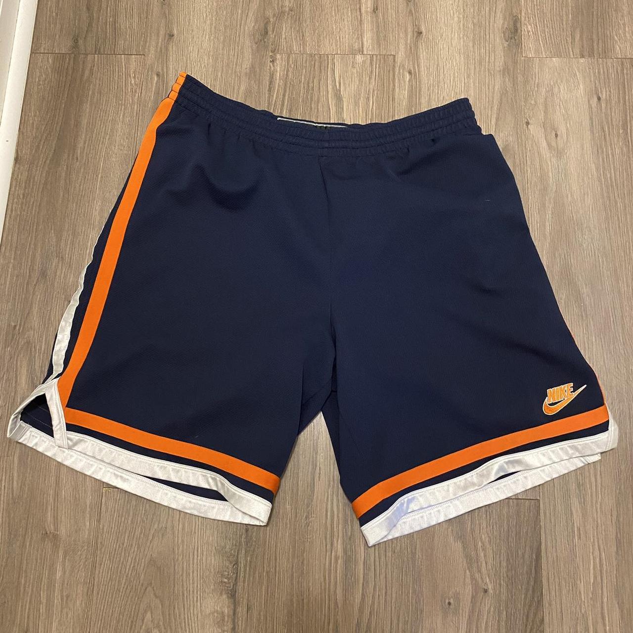 Vintage Nike Basketball Shorts Blue Orange Adult