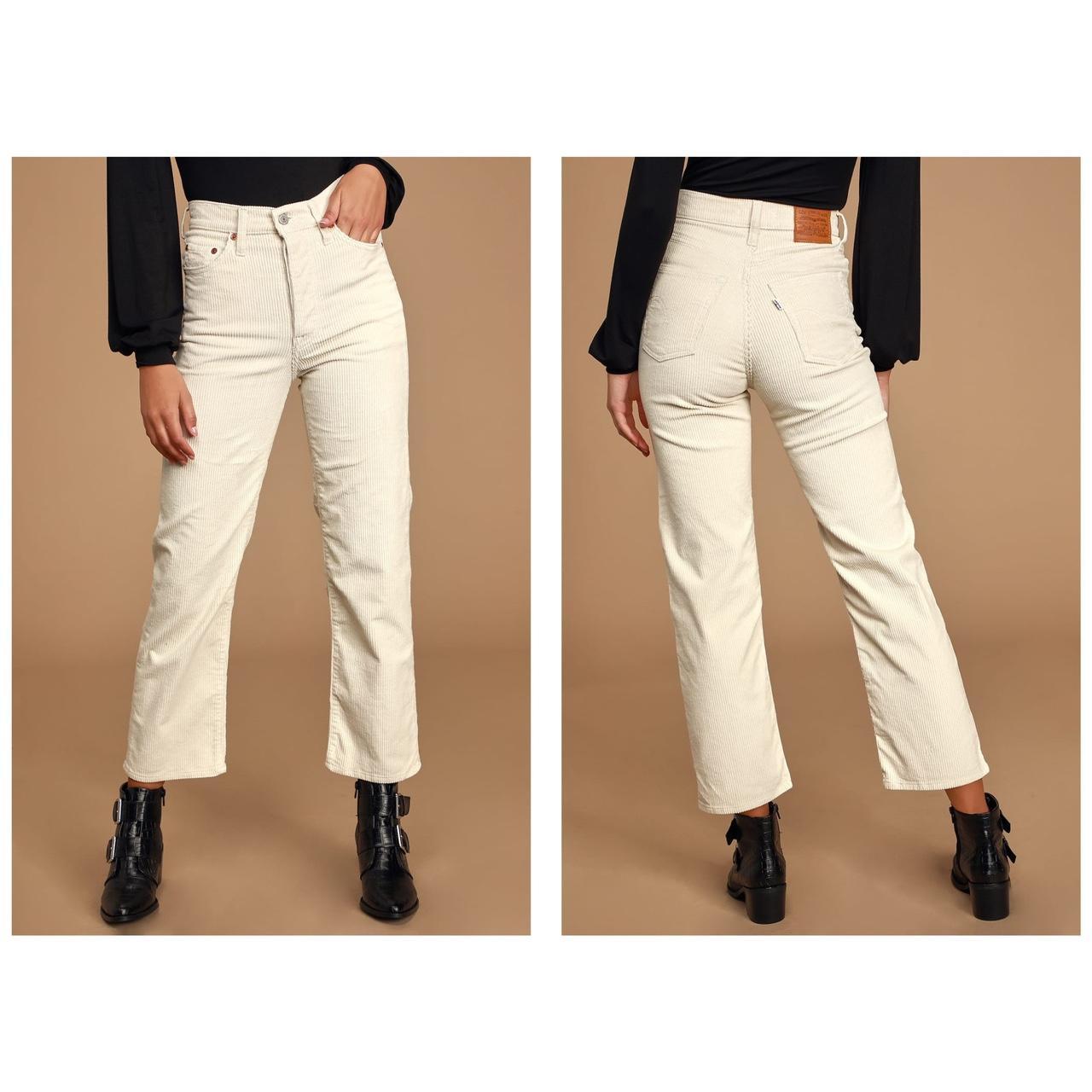 Levi’s Ribcage Corduroy Straight Ankle Jean in... Depop