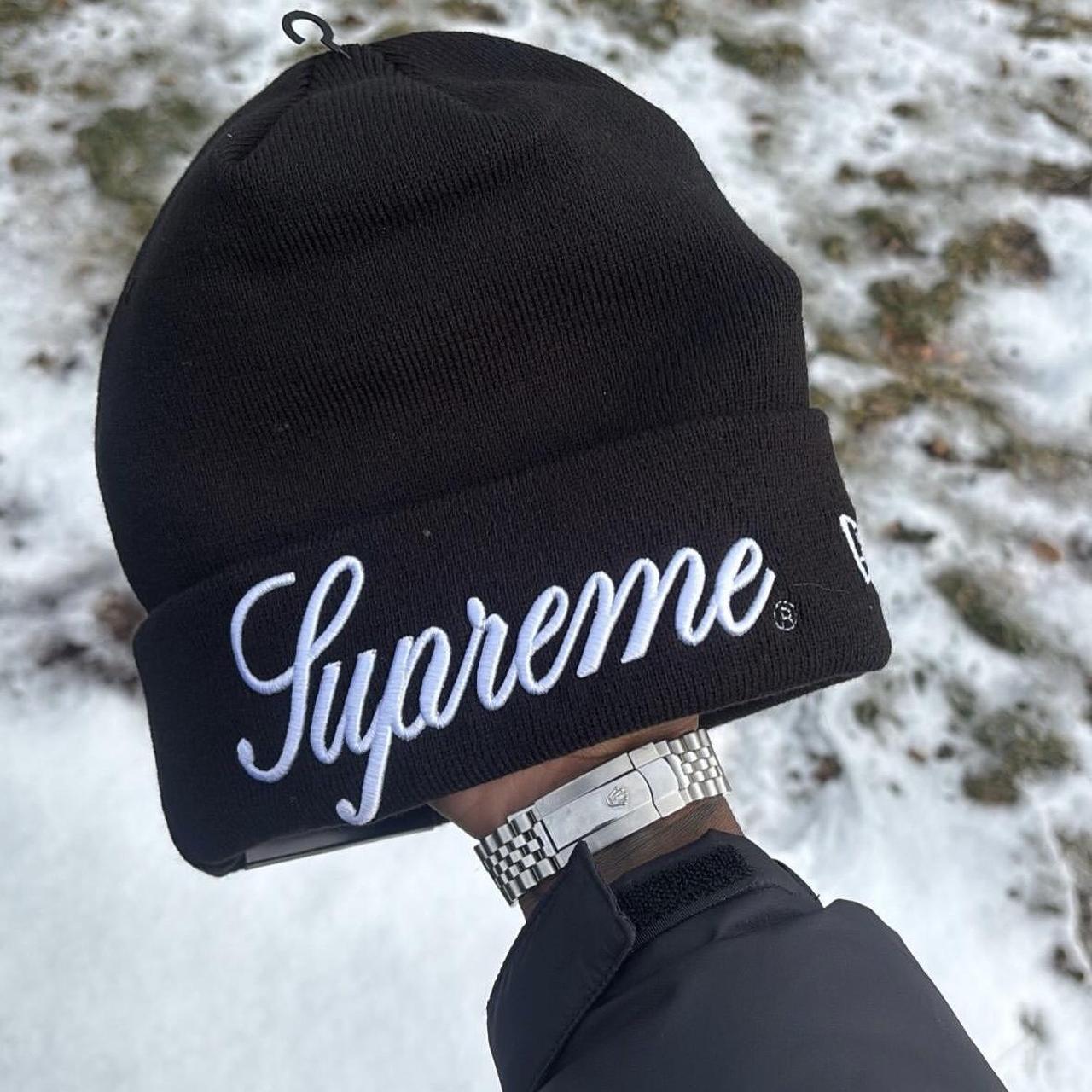 Supreme purple big logo beanie Brand new One size | Depop