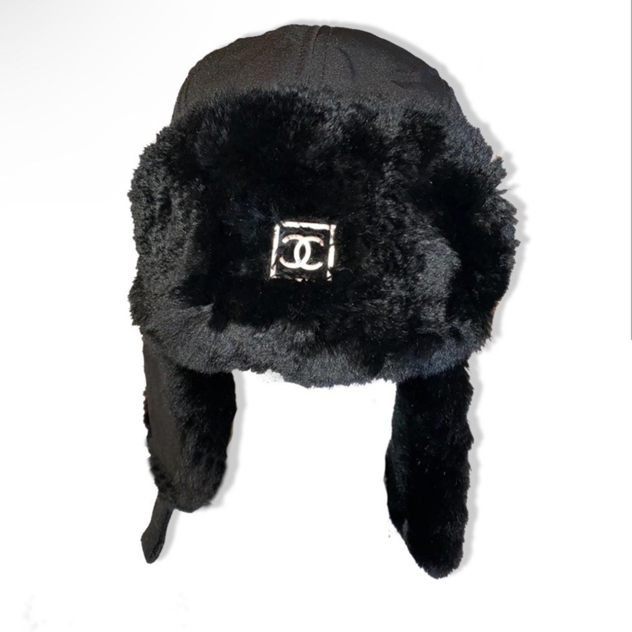 Chanel Logo Authentic Fur Trapper Hat Like... - Depop