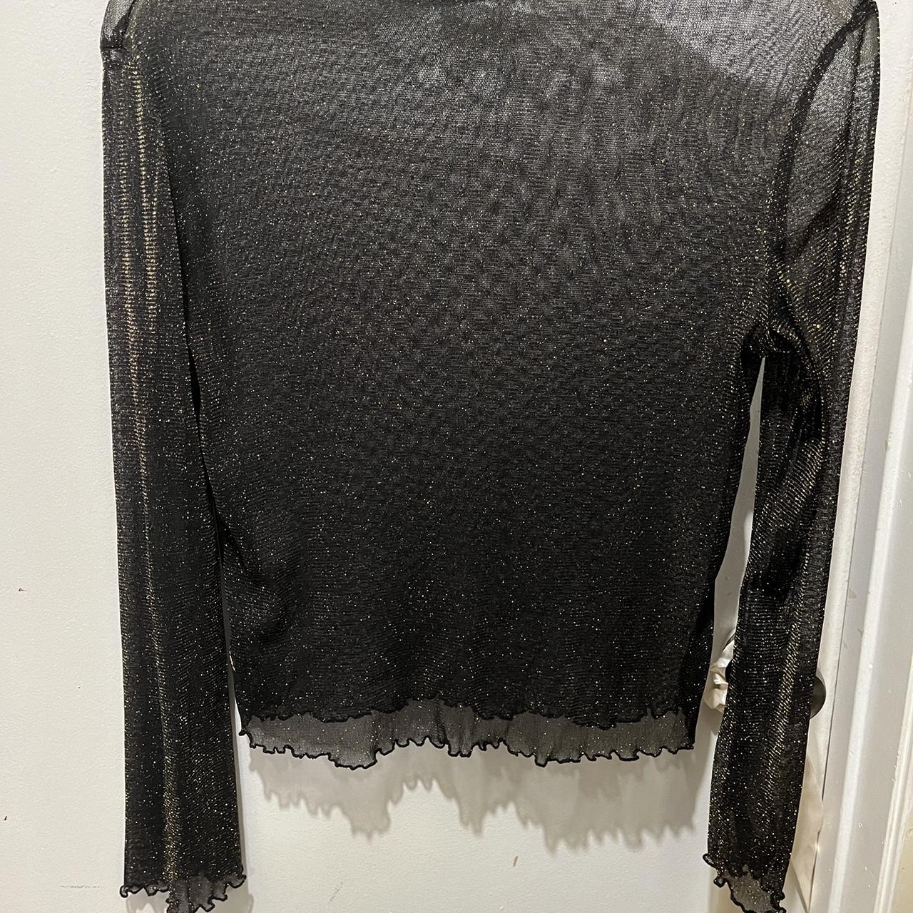 Black gold see-through long sleeves - Depop