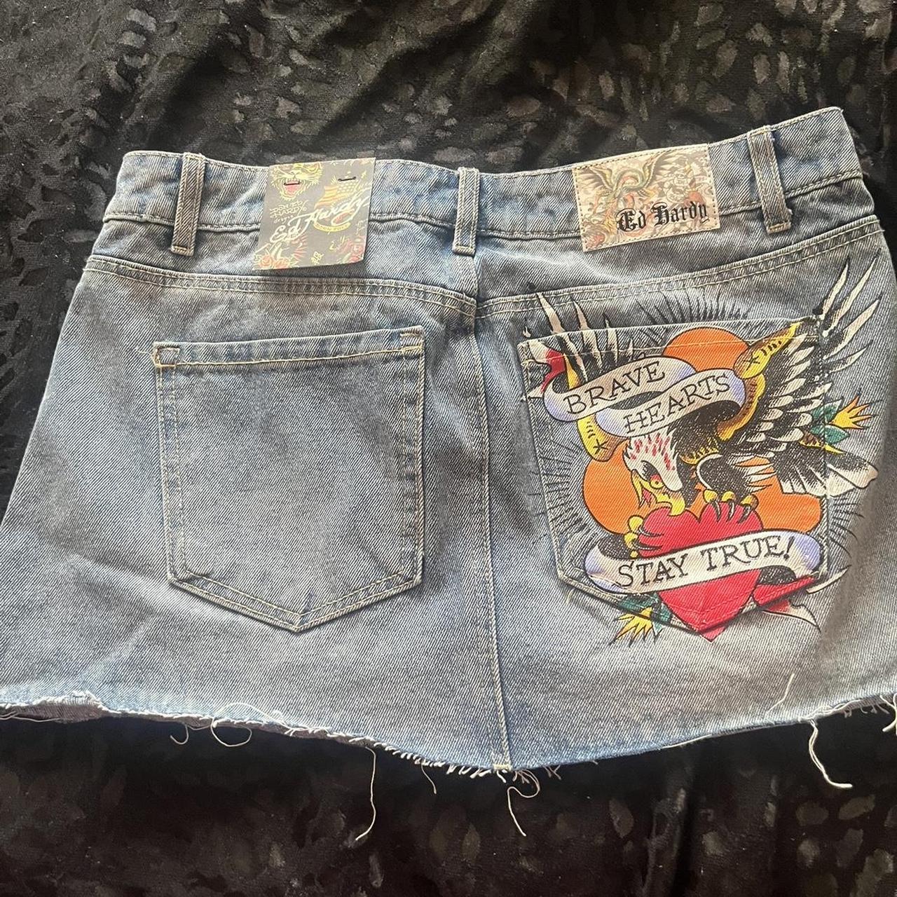 Ed Hardy Brand New Skirt Small In Woman - Depop