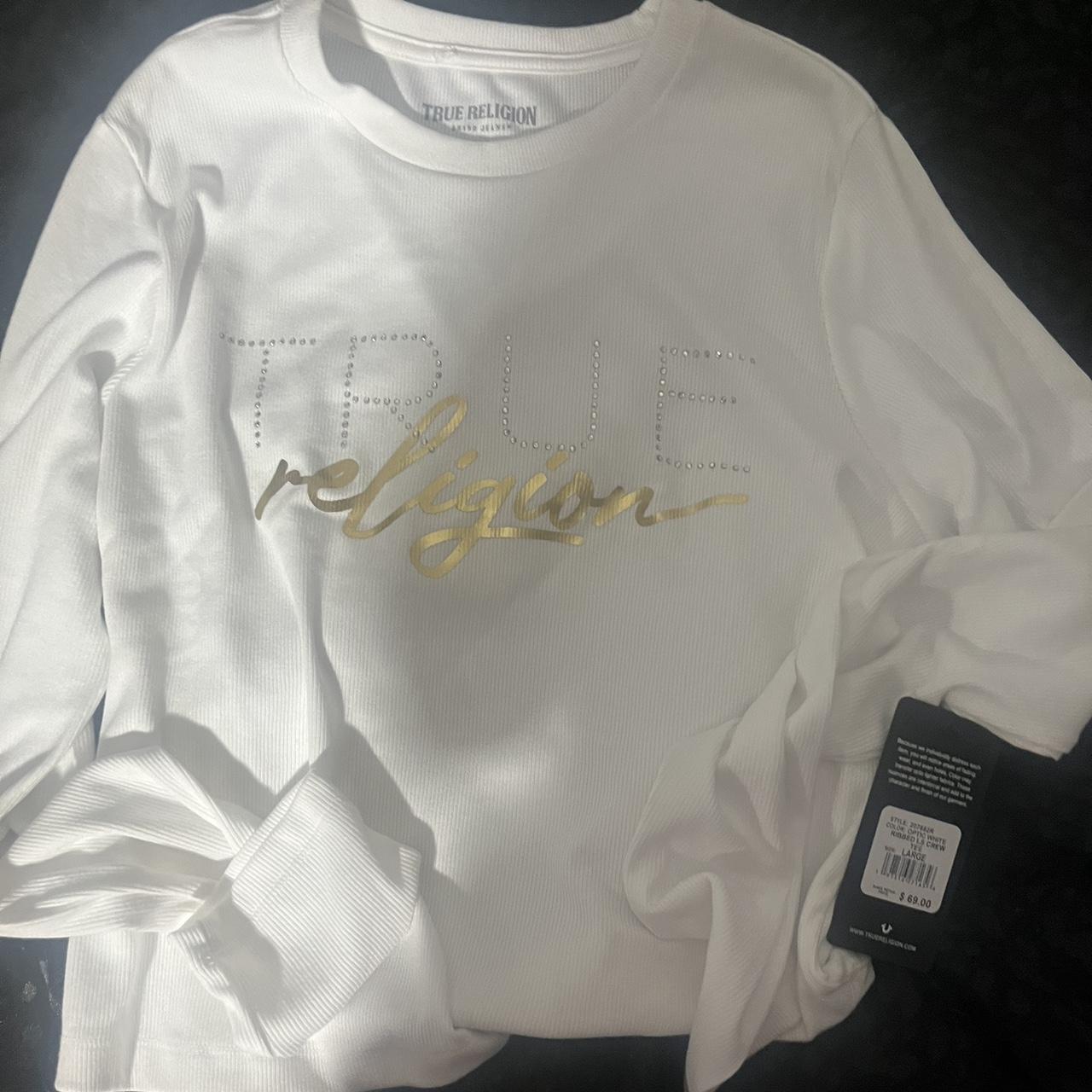 true religion white long sleeve