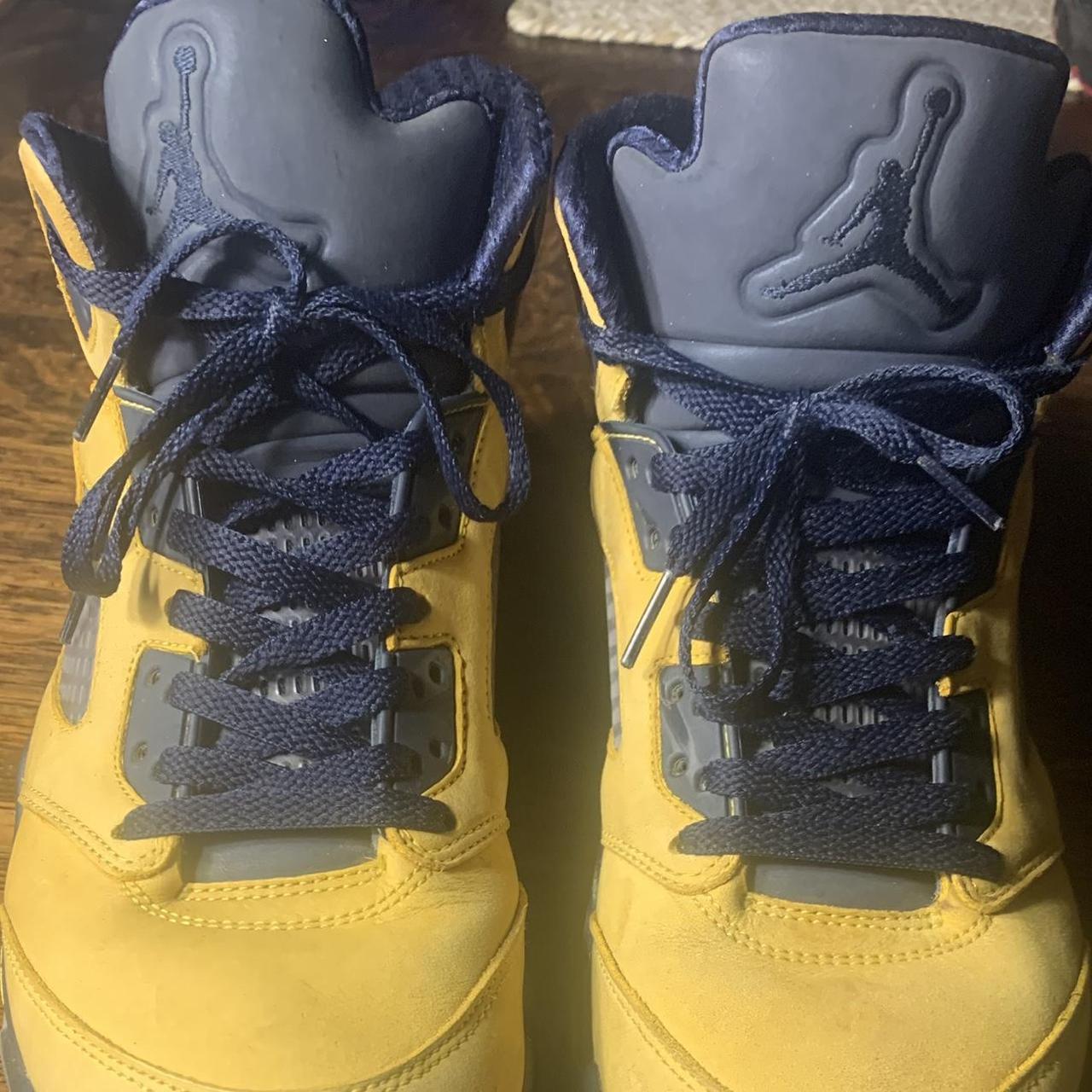 michigan jordan 5s pretty good condition will... - Depop