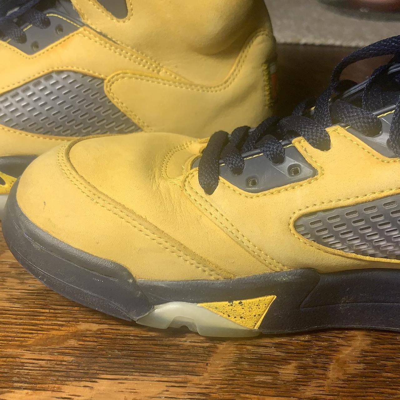 michigan jordan 5s pretty good condition will... - Depop