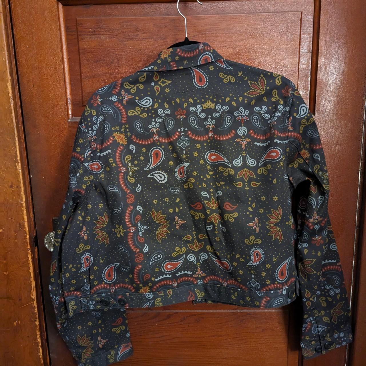 Dickies cropped paisley jacket Never worn - Depop