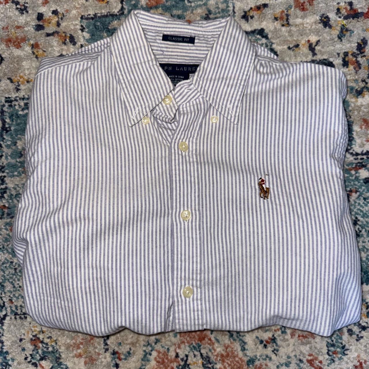 Ralph Lauren classic fit button down shirt in... - Depop