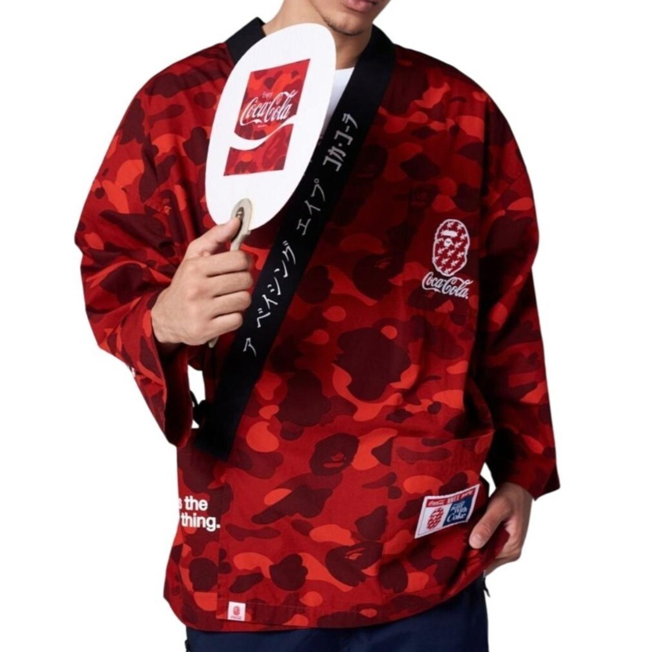 Rare A Bathing Ape BAPE X CocaCola Red Camo Kimono...