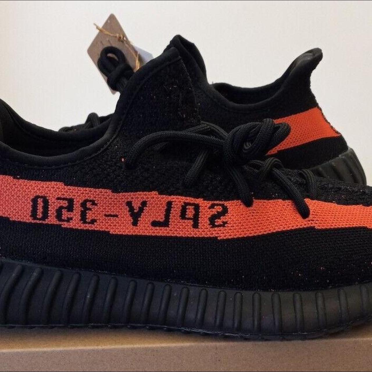 yeezy adidas black and red