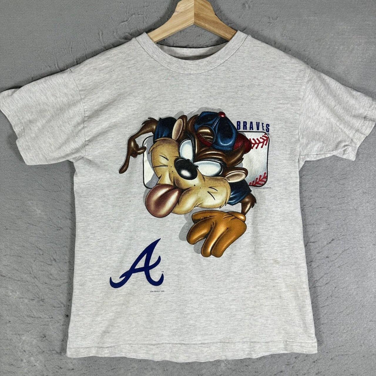 Vintage Atlanta Braves Taz T Shirt Looney Tunes 1999 Depop