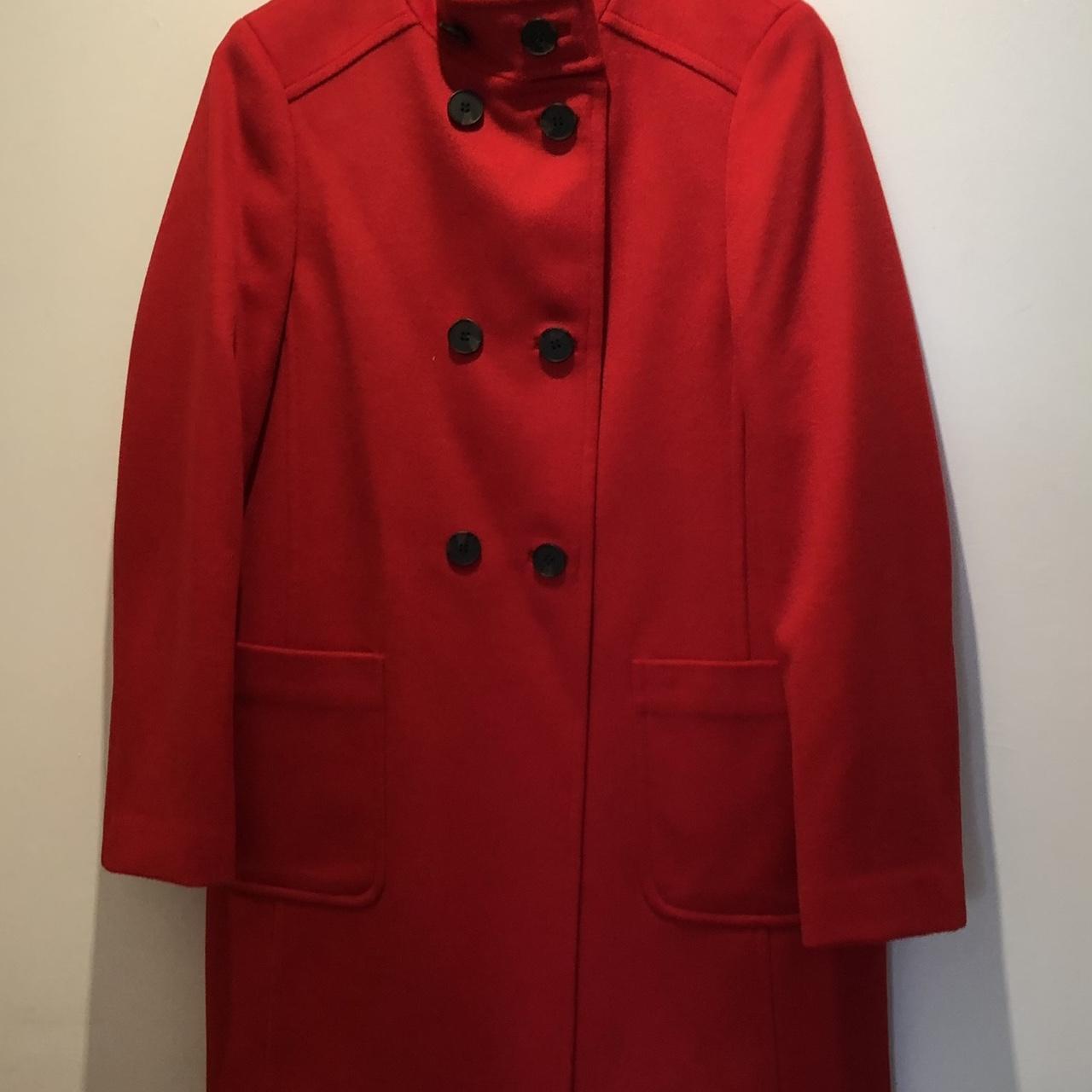 Jaeger red clearance wool coat